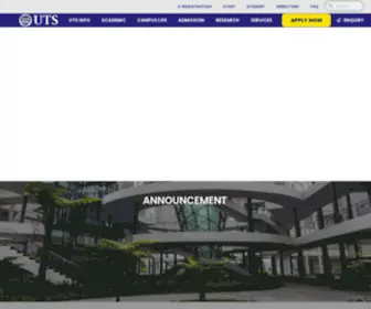 UTS.edu.my(University of Technology Sarawak) Screenshot