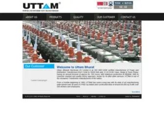 Uttam-Bharat.com(Transformer Manufacturer India) Screenshot