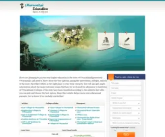 Uttaranchaleducation.net(Uttaranchal University) Screenshot