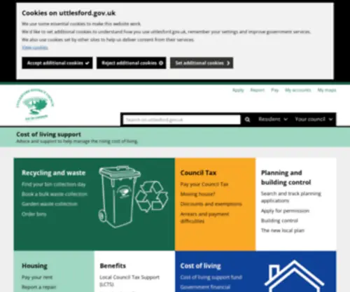 Uttlesford.gov.uk(Uttlesford District Council) Screenshot