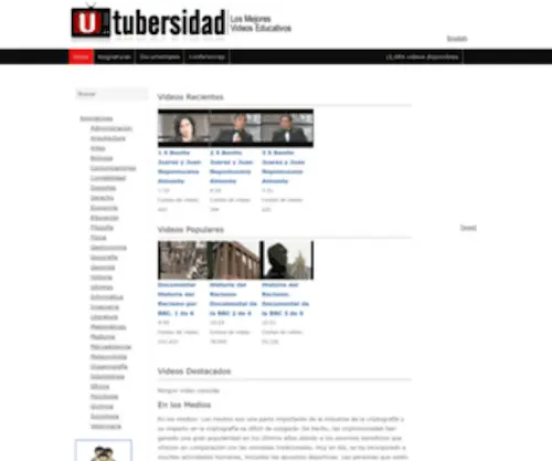 Utubersidad.com(Los mejores videos educativos) Screenshot