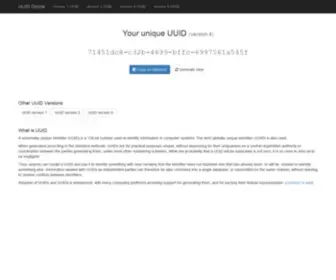 UUidonline.com(Generate UUIDs Online) Screenshot