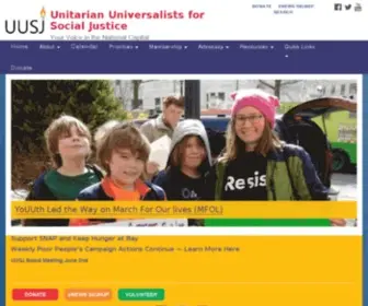 UUSJ.net(Unitarian Universalists for Social Justice) Screenshot