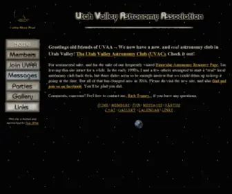 Uvaa.org(Utah Valley Astronomy Association) Screenshot