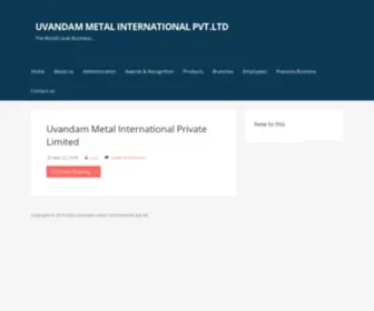 Uvandammetalinternational.com(The World Level Business) Screenshot