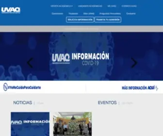 Uvaq.edu.mx(Universidad Vasco de Quiroga) Screenshot