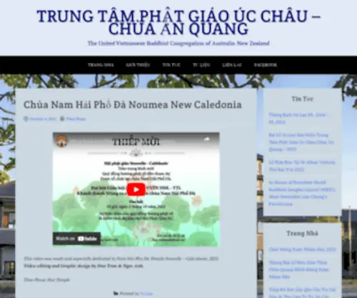 Uvbcanz.org.au(TRUNG TÂM PHẬT GIÁO ÚC CHÂU) Screenshot