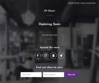Uvcleanr.com(UV Cleanr) Screenshot