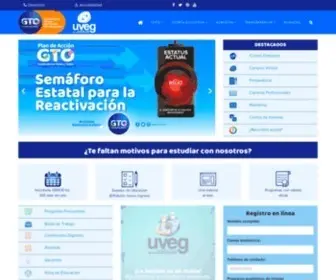 Uveg.edu.mx(Universidad Virtual del Estado de Guanajuato UVEG) Screenshot