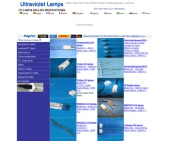 Uvlamp-CN.com(Ultraviolet lamps Germicidal Lamps Ultraviolet Lights UV Lamps) Screenshot
