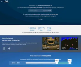 Uvlist.net(The Universal Videogame List) Screenshot