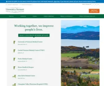 Uvmhealth.org(The University of Vermont Health Network) Screenshot