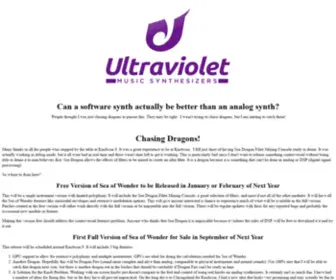 Uvsynth.com(Ultraviolet Music Synthesizers) Screenshot