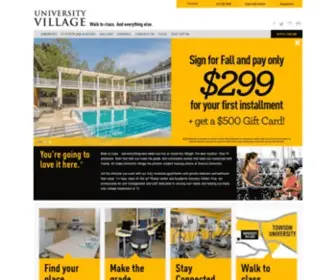 Uvtowson.com(Towson University Housing) Screenshot