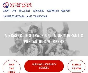 Uvwunion.org.uk(United Voices of the World) Screenshot