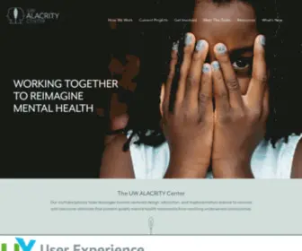 Uwalacrity.org(Working together to reimagine mental health) Screenshot