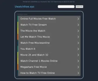 Uwatchfree.xyz(uwatchfree) Screenshot