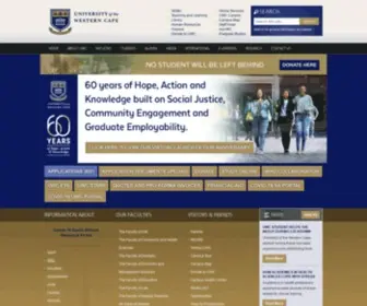 UWC.ac.za(The University of the Western Cape) Screenshot