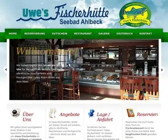 Uwes-Fischerhuette.de(Willkommen in) Screenshot