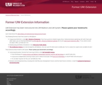 Uwex.edu(University of Wisconsin) Screenshot