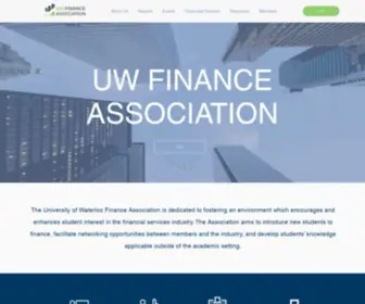 Uwfinance.ca(UW Finance Association) Screenshot