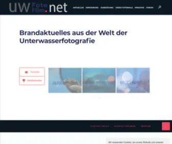 Uwfoto.net(Brandaktuelles aus der Welt der Unterwasser) Screenshot