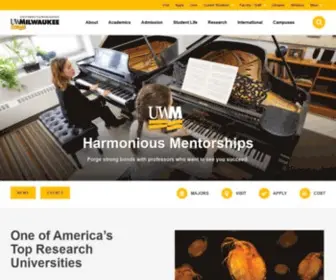 UWM.edu(University of Wisconsin) Screenshot