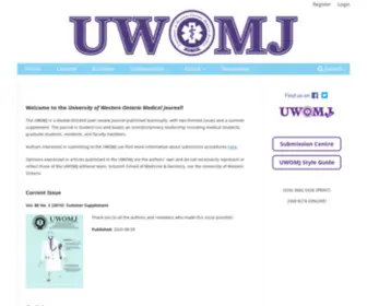 Uwomj.com(University of Western Ontario Medical Journal) Screenshot