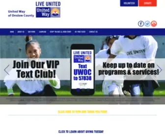 Uwonslow.org(United Way of Onslow County) Screenshot