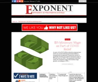 Uwpexponent.com(The student news site of University of Wisconsin) Screenshot