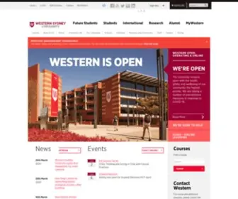 UWS.edu.au(Western Sydney University) Screenshot