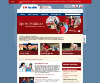 Uwsportsmedicine.org(Sports medicine treatment and services) Screenshot