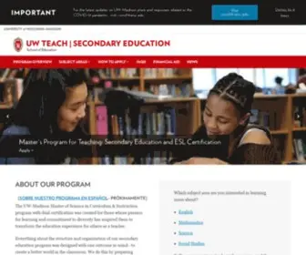 Uwteach.org(UW-Madison Secondary Education Master's Degree) Screenshot