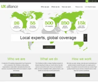 Uxalliance.com(A network of 25 leading independent User Experience (UX)) Screenshot