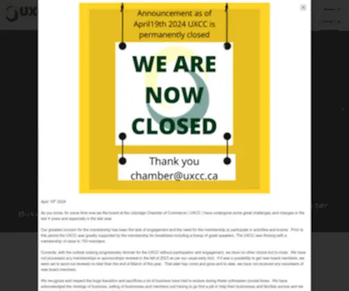 UXCC.ca(Uxbridge Chamber of Commerce) Screenshot