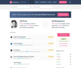 Uxjobsboard.com(UX Jobs Board is the #1 place for user experience jobs (UX Jobs)) Screenshot