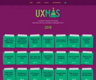 Uxmas.com(An advent calendar for UX folk) Screenshot