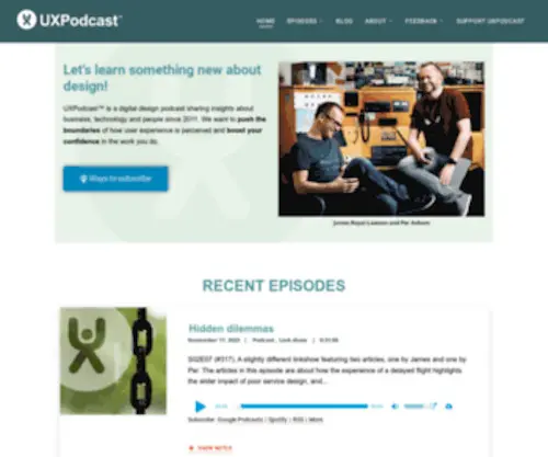 Uxpodcast.com(UX Podcast) Screenshot