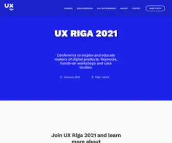 Uxriga.lv(The largest UX conference in the Baltics) Screenshot