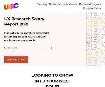 Uxrsalary.com(UX Research Salary Report 2021) Screenshot