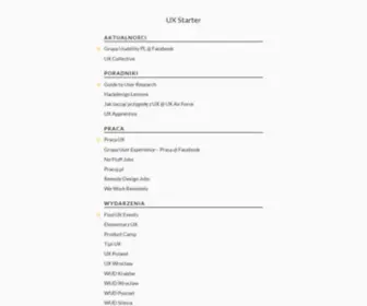 Uxstarter.pl(UX Starter) Screenshot