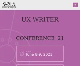 Uxwriterconference.com(UX Writer Conference) Screenshot