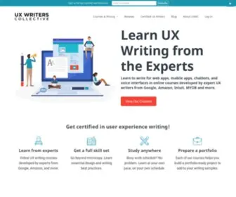 Uxwriterscollective.com(UX Writers Collective) Screenshot