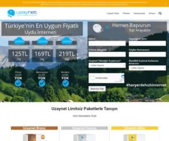 Uzaynet.com.tr(Türkiye'nin Altyapısız Limitsiz Uydu İnterneti) Screenshot