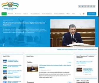 Uzbekembassy.in(Embassy of Uzbekistan In New Delhi) Screenshot