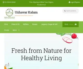 Uzhavarkalam.com(Naturally Grown Farm Products) Screenshot