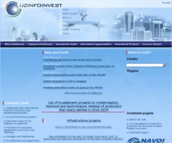 Uzinfoinvest.uz(“UZINFOINVEST” the Information Support & Foreign Investments Promotion Agency) Screenshot