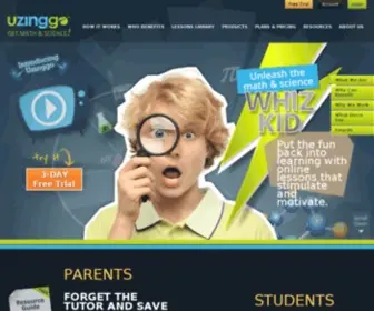 Uzinggo.com(Science & Math Homework Help & Online Tutoring) Screenshot