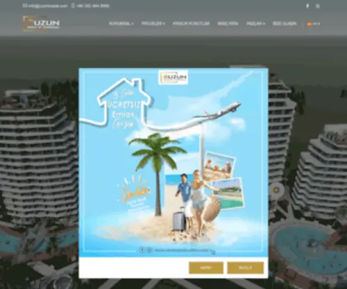 Uzuninsaat.com(Uzun Construction and Estate Agency) Screenshot