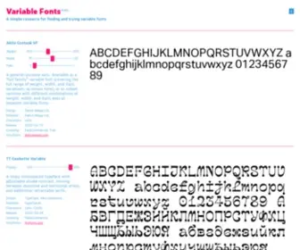 V-Fonts.com(Variable Fonts) Screenshot